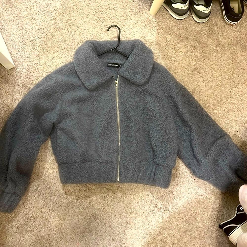 Pretty little thing cropped Sherpa jacket